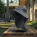 BESTELLA Japan-Style Summer Sun Hat Wide Brim Face Shield for Men's Outdoor Activities; Fishing Mountaineering Jungle Mesh