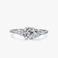 Ailmay Fashion 925 Sterling Silver Luxury Water Drop Shape Sparkling Zirconia Rings for Women Wedding Engagement Fine Jewelry