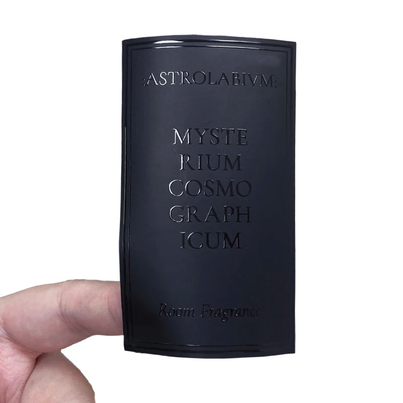 Custom Printing Textured Paper Candle Label Glossy Embossed Raised Spot UV Stickers Label