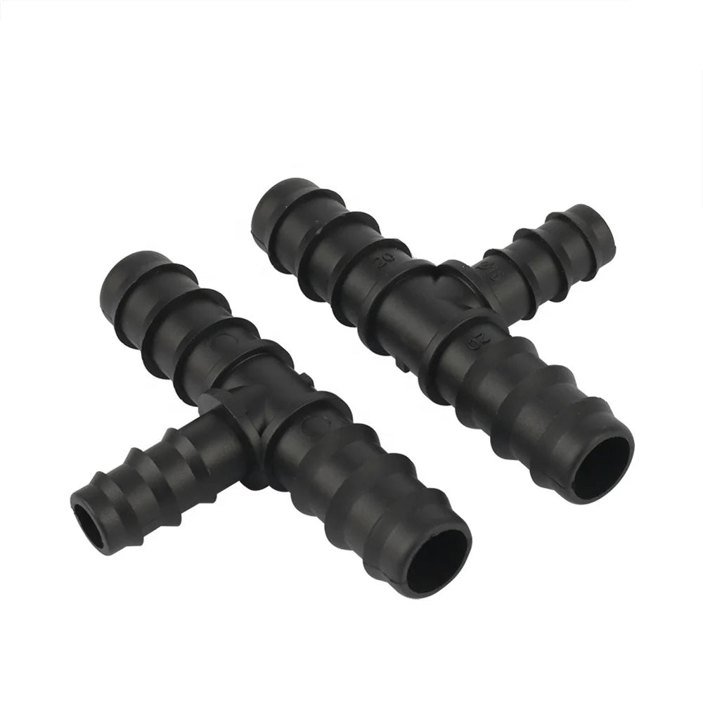 Outer Diameter 20mm to 16mm Plastic Barbed Reducing Tee Irrigation Fittings Joint Hose 3 Way Coupling Adapter