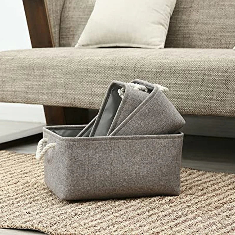 Homeplus Homeplus 2024 Linen Closet Organizer Storage Baskets New Fabric Boxes Bins for Shelves in Nursery Home or Office Storage