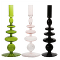 INS Creative Hand Blown Glass Pillar Candle Holder   Unique and Elegant for Candlestick