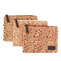 Hollow Out Laser Cut Polynesian Hawaiian Natural Cork Travel Style Makeup Bag Eco-friendly Recyclable Cork Toiletry Bag Pouch