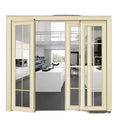 High Quality Energy Efficient Aluminum Trackless System Modern Design Double Glazing Tempered Glass Sliding Door Garden Interior