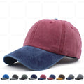 Fashion Blank Two Tone Wash Distressed Cotton Unstructured Dad Hats Custom Embroidery Logo 6 Panel Vintage Baseball Caps