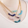 Classic Gold Box Chain Necklace with Chip Beads Gemstone Fashion Jewelry for Wedding or Gift Chakra Healing Crystals MegaBDM