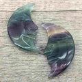 DIY NEW MIX AGATE Hand Crafted MOON / FACE CARVED AGATE MOONS / CARVED MOONS AT BEST QUALITY