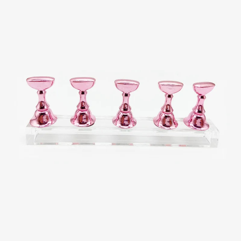 Acrylic Fingernail DIY Nail Art Manicure Store Chess Shape Training Finger Practice Display Nail Stand