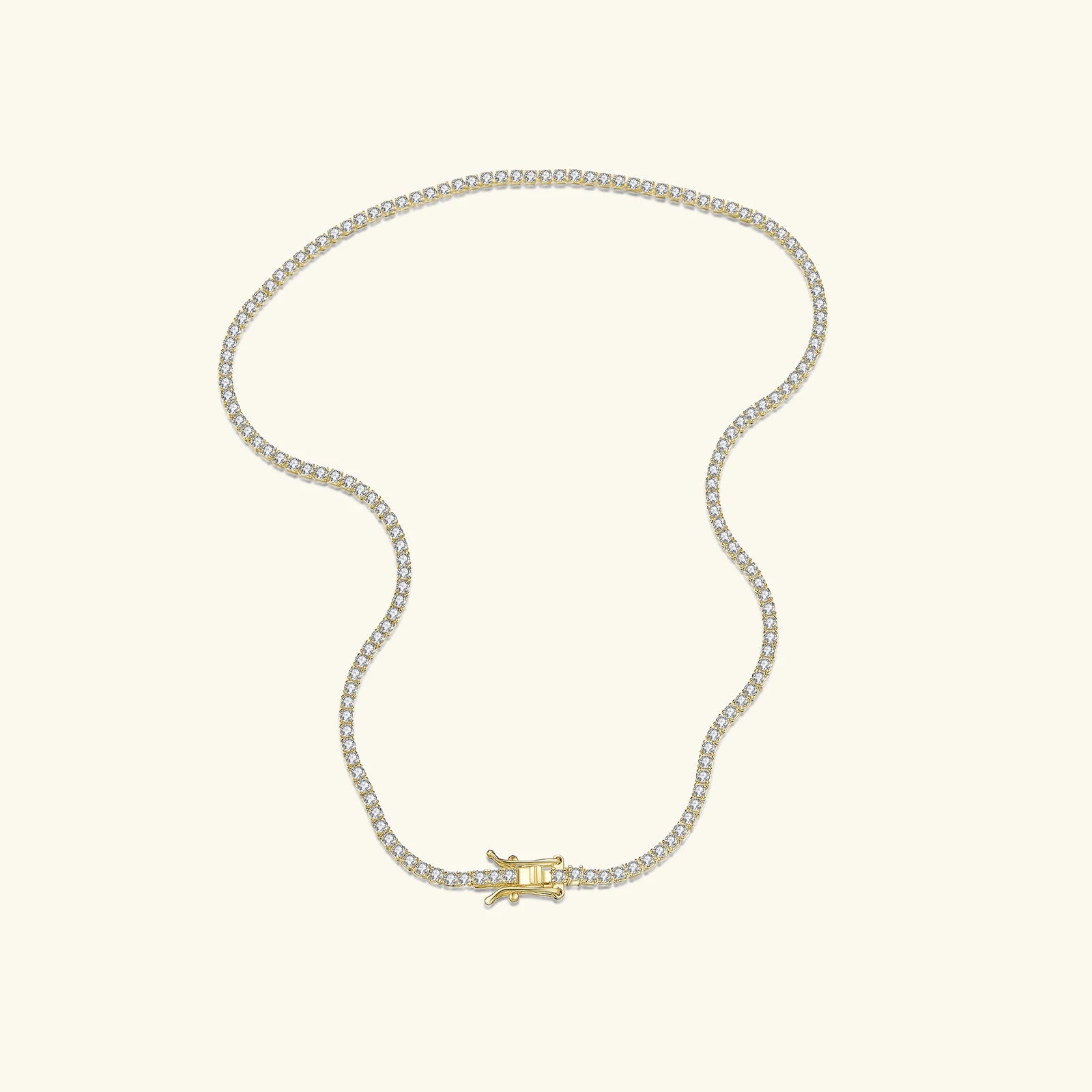 FUAMAY OEM ODM Brand Dainty 2mm Silver S925 Zirconia Tennis Necklace Fine 2MM CZ Tennis Choker Necklaces for Woman and Girls