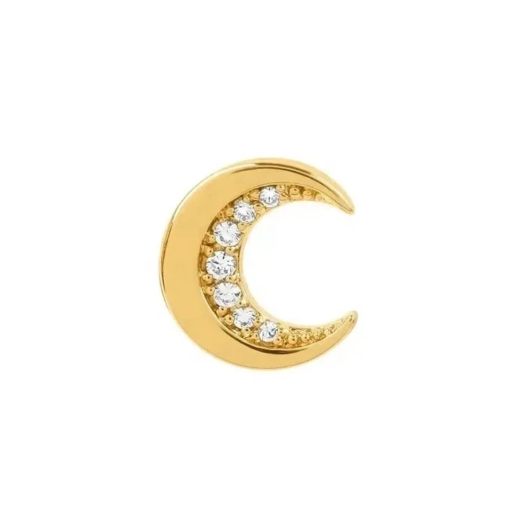 LOZRUNVE 18k Gold Jewellery Ladies Cubic Zirconia Moon Stud Earring Wholesale