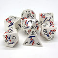 New Arrives Red Flower Polyhedron DND Dice Zinc Alloy Metal
