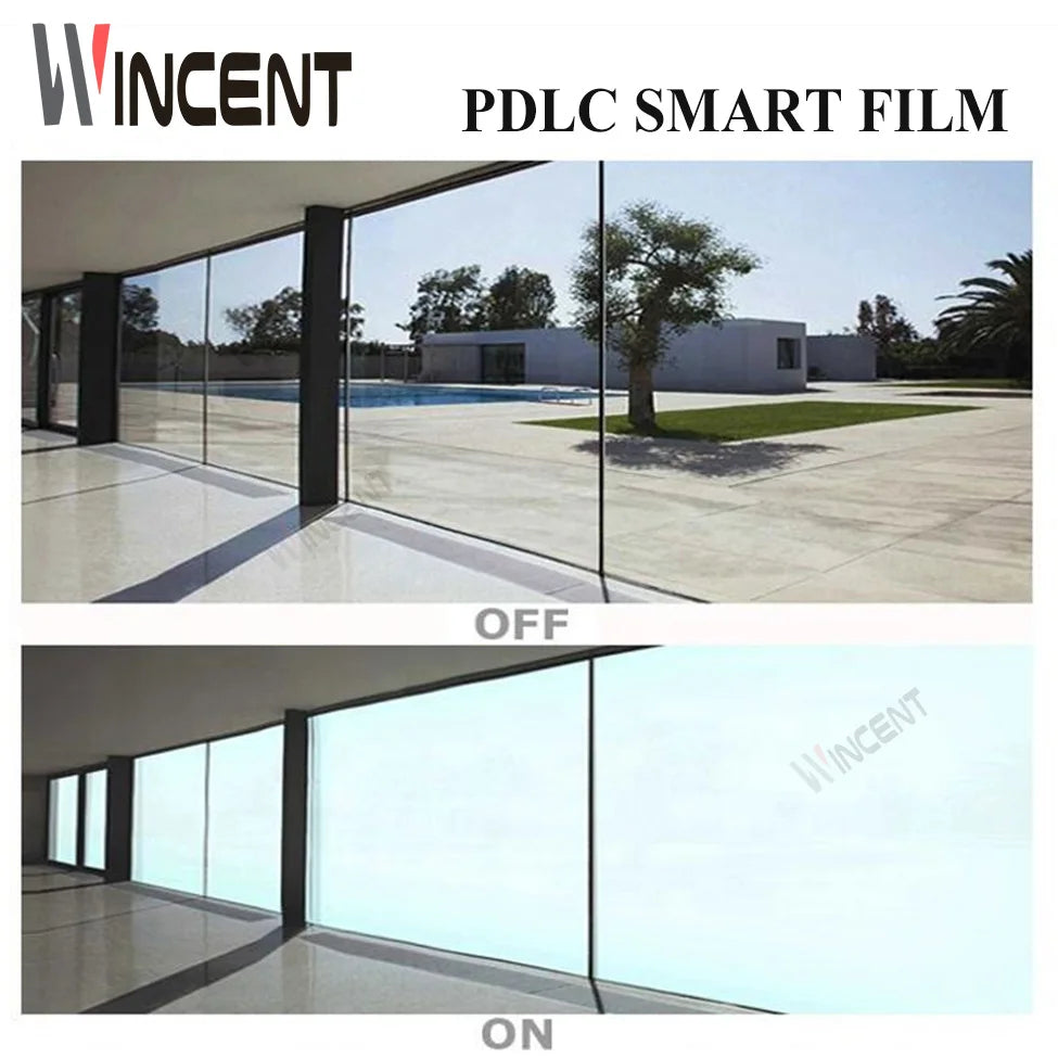 WINCENT Smart Switchable PDLC Privacy Film-Eco-Friendly Self-Adhesive Electric Film with Custom Sizes for Home & Commercial Use