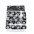Billiard Souvenir 25mm Black 8 Pool Ball Design Key Chain 16Pcs/Box Promotion Gift