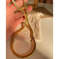 4.6mm Wide Stainless Steel Weaved Chain Chunky Necklace Twisted 18K Gold Plated Choker Necklaces Women Simple Trendy Jewelry Hot