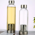Personalized Logo Wholesale Custom Travel Eco-Friendly High Borosilicate Glass Water Bottle Stainless Steel Lid Applicable