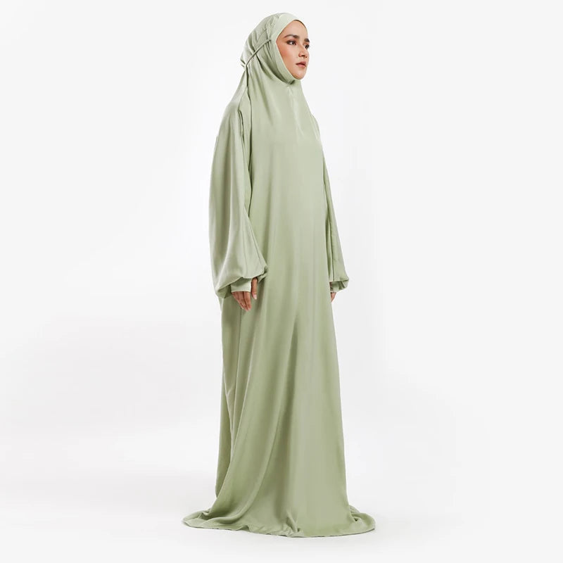 Muslim Prayer Khimar Abaya Dress for Women Hijab Long Nida Polyester Middle East Four Seasons Custom Logo