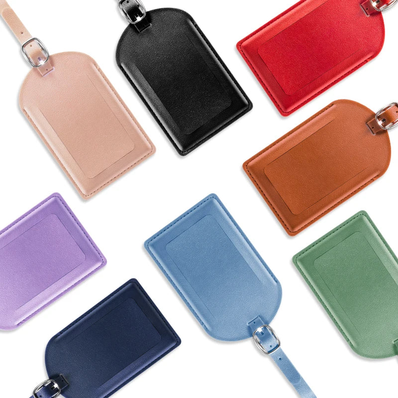 Hot Selling Low Price Customized PU Leather  Mini Size Passport Covers and  Luggage Tags With Wearing Function