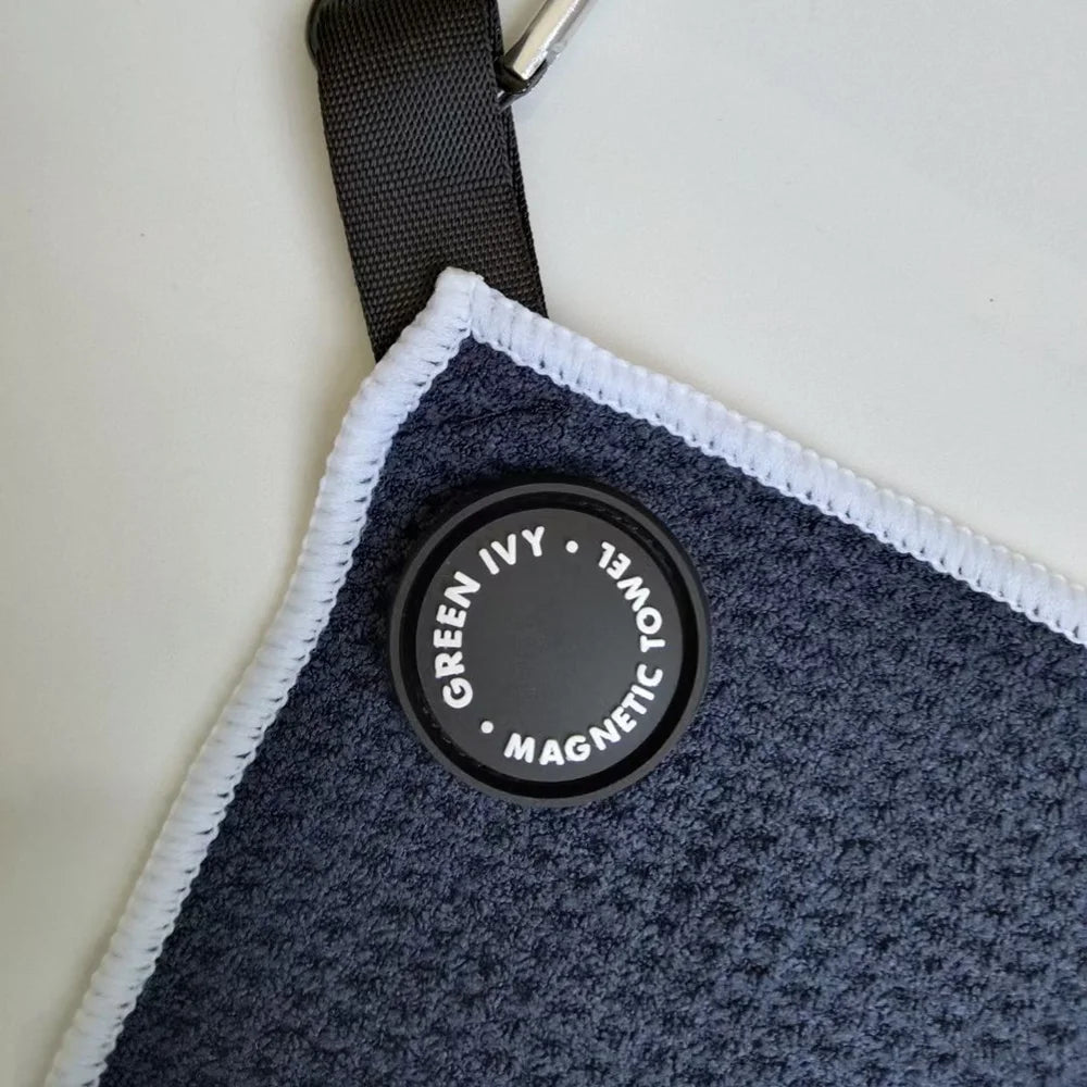 Sports Gym Fitness Towel with Zipper Pocket Bench Magnetic Towel Custom logo Microfiber Waffle Golf Towel