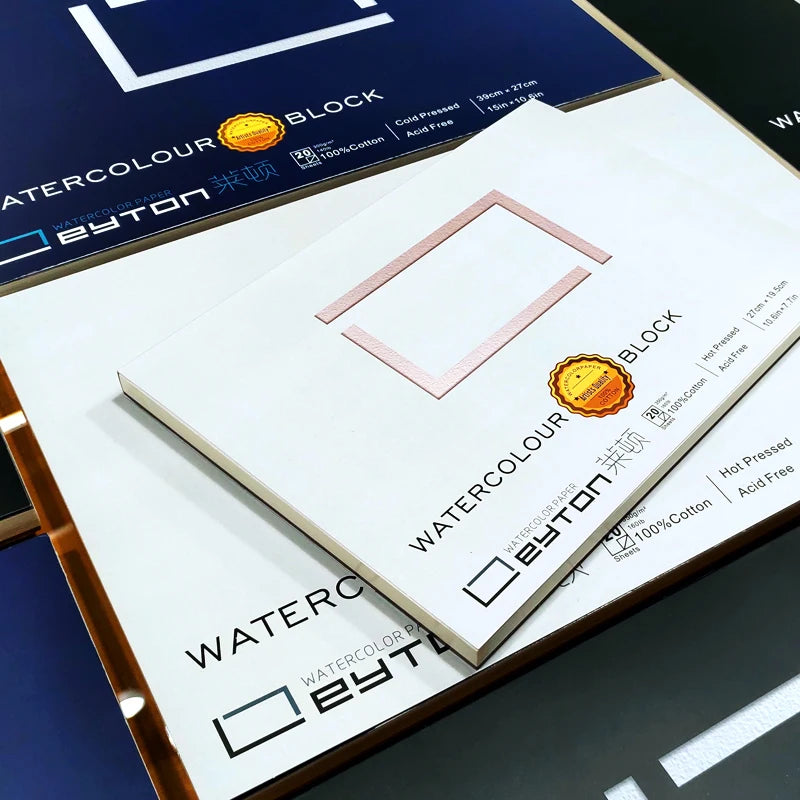 Leyton Factory Direct Sales Cold Pressed 100% Cotton 450gsm Watercolor Sketchbook 460x610mm
