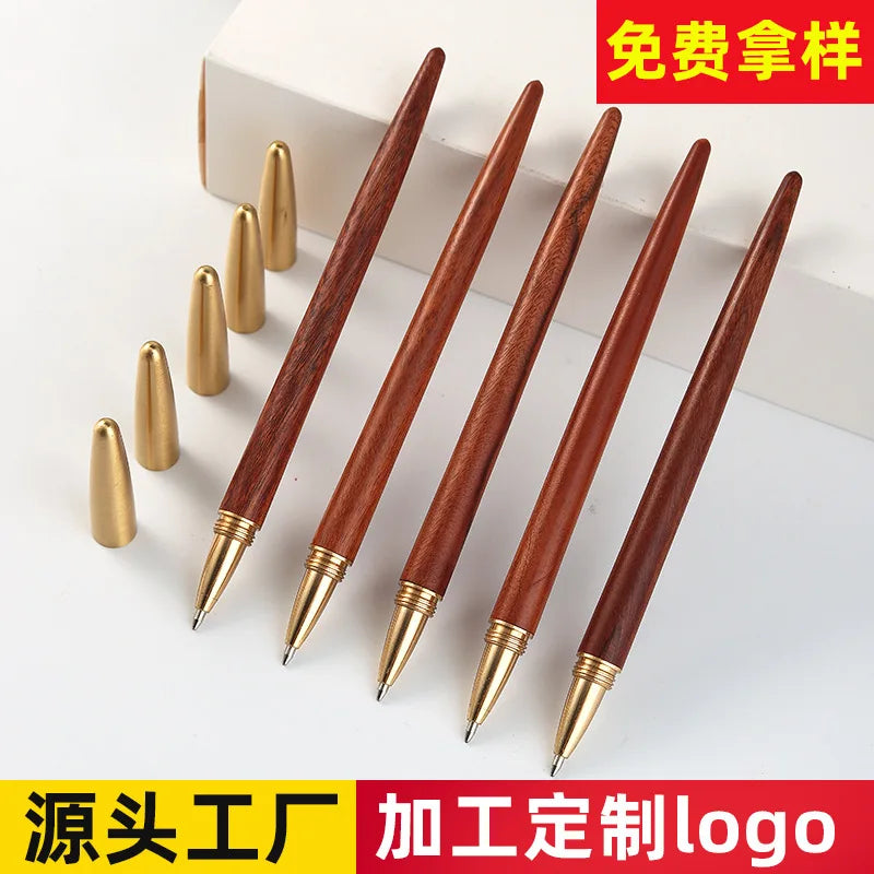 2025 2024 Fast Delivery High End Wooden Crafts Pen No Oxidation  Brass and Wood  Roller Pen