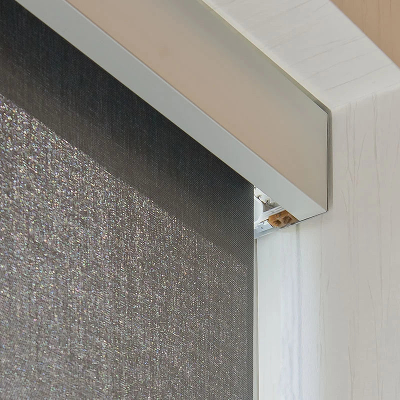 Blackout PVC Manual Roller Blind Shade for French Windows Outdoor Room Space Electric Format Application