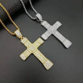 18K Gold Cross Pendant Stainless Steel Silver Crystal Moissanite Chains Anniversaries Gifts Featuring Pearl Diamond Letter Shape