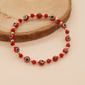 Go2boho Turkish Evil Eyes Lucky Couple Gift Gold Plated Beaded Bracelet Women Handmade Boho Fashion Crystal Jewelry for Her