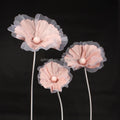 New Design Organza Artificial Giant Poppy Flowers With Stem Stand Big Huge Giant Large Silk Flower Decoration for Wedding Event