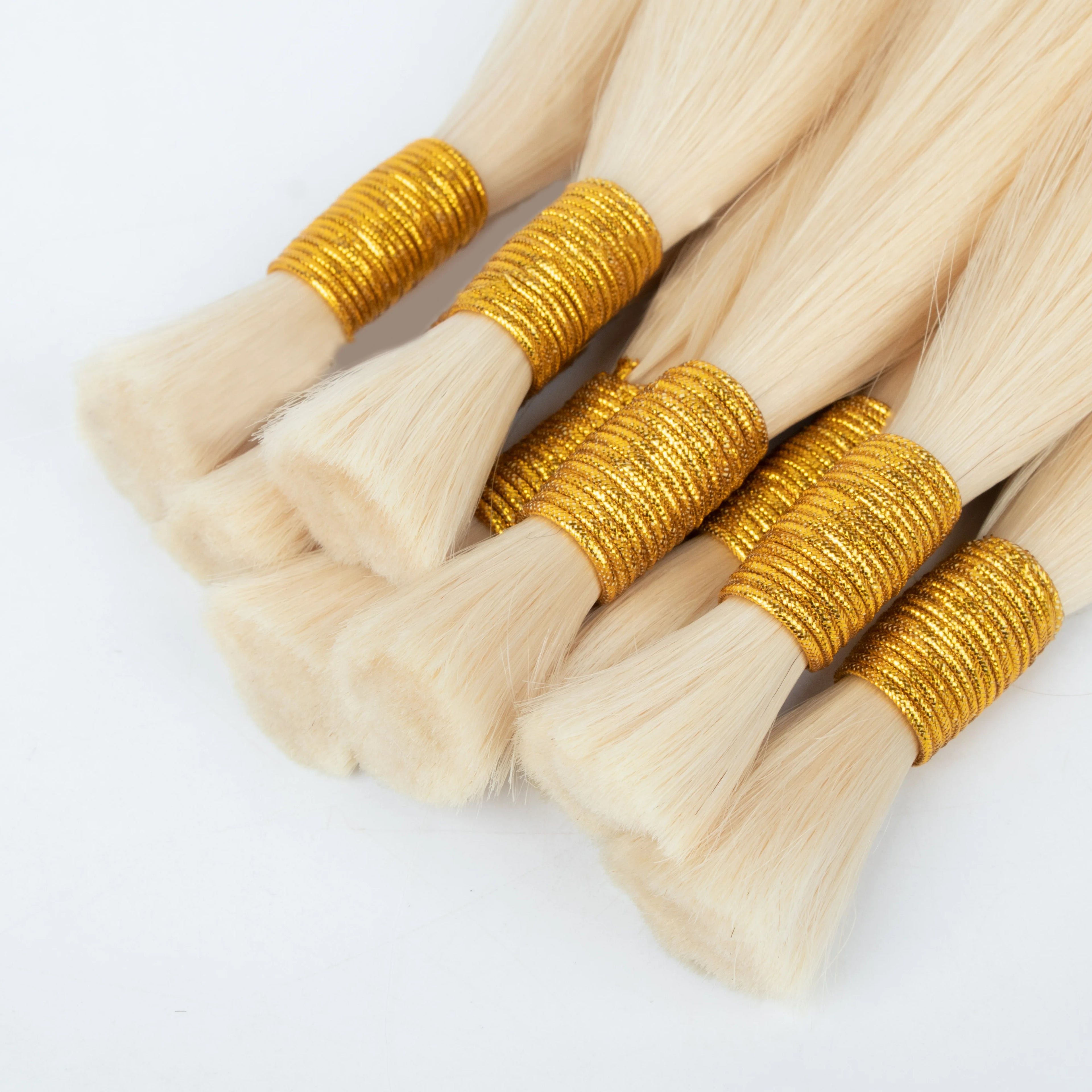 Wholesale Hair Vendors Virgin Bundles in Bulk #613 #60 Human Hair Extension Human Braiding Hair Bulk No Weft