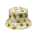 Landfond New Printed Sunflower Bucket Hat Fashion Double-Sided Wear Bucket Hat Men's Summer Sun Protection Sun Hat
