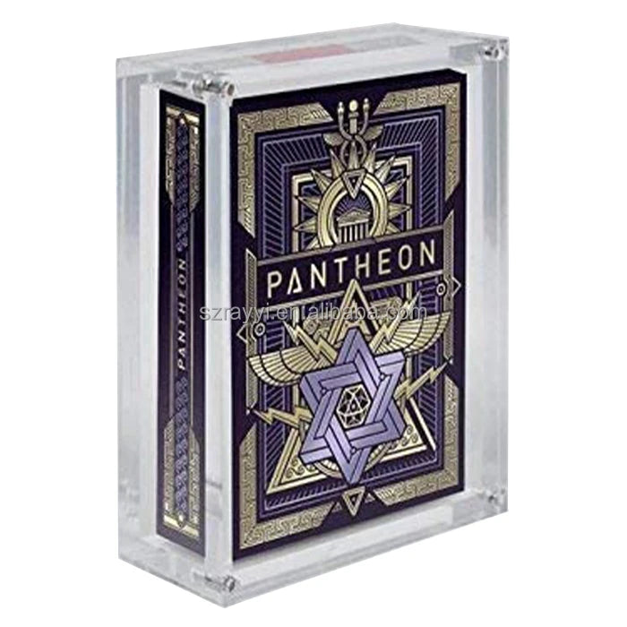RAY YI High Clear Acrylic & Magnetic Seal Card Case for Playing Card Acrylic Box Decks