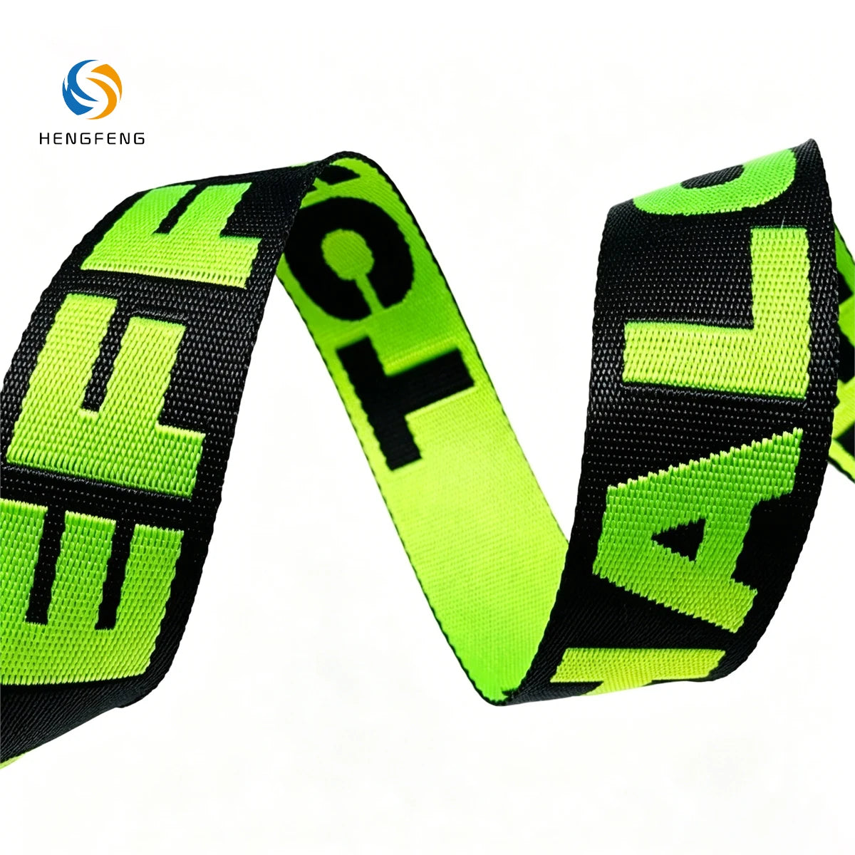 Custom Letter Jacquard Webbing Polyester Printed Text Strap for Bag Strap Garment Decorative Belt Accessories