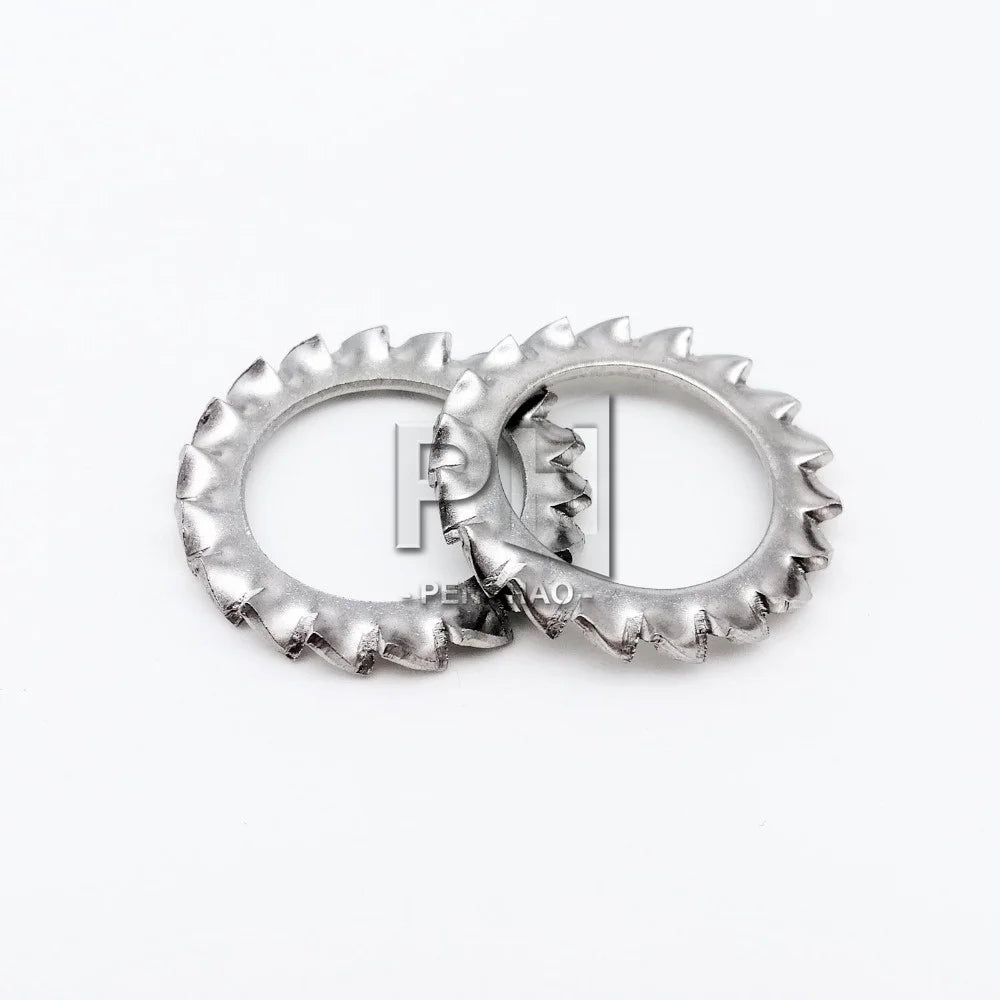 M2.5 M3 M4 M5 M6 M8 M10 M12 M14 M16 GB862.1 DIN6798A A2 304 Stainless Steel External Toothed Serrated Lock Washer Gasket