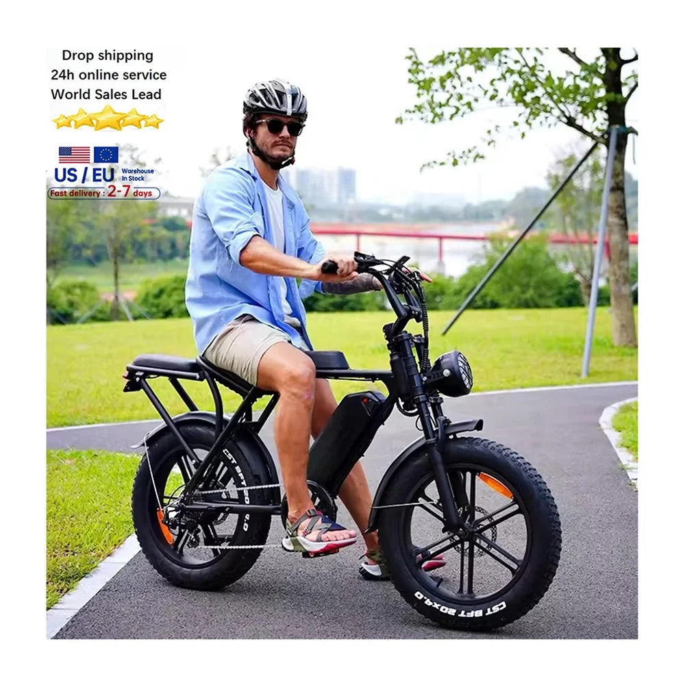 VOMO C80 Fatbike Electric Bike Fat Tire Ebike Electr E Bike V8 250w Hybrid Bicycle Fatbike Road E-bike