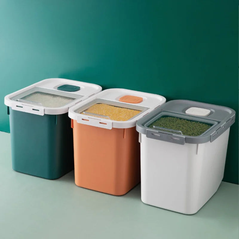 Large Capacity Food Storage Insect Proof Moisture-proof Rice Bucket sealed Flour Storage tank Household Storage Rice Box