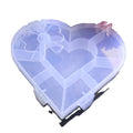 1pcs Plastic Storage Box Flower Heart Shaped Jewelry Storage Box Case Craft Organizer Beads Sundries Storage Container Wholesale