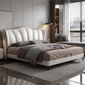 2 Step Solid Wood Luxury Bed with Modern Bedroom Furniture Storage Double Bedroom Furniture Solid Wood Double Set Queen Wood Bed