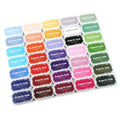 35colours Colourful Fabric Ink Pads for Rubber Stamps MegaBDM