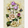 30*40cm 5d Flower Painting With Diamonds Mosaic Embroidery Cross Stitch Rhinestones Picture  Diamond Painting