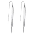 Rainbowking S925 Sterling Silver Sparkling Tassel Ear Wires Female Ins Summer Super Flash Full of Stars Senior Sense Earring