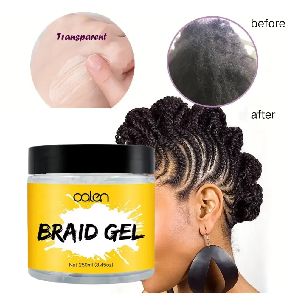 Wholesale 250ml Organic Firm Styling Hair Gel Strong Hold Non-Greasy Gel for Braids Private Label Non-Greasy Texturizing Effect