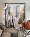Abstract Painting Painting Colorful Landscape Picture Home Wall Hotel Decor with Frame Modern Bright Color Abstract on Canvas
