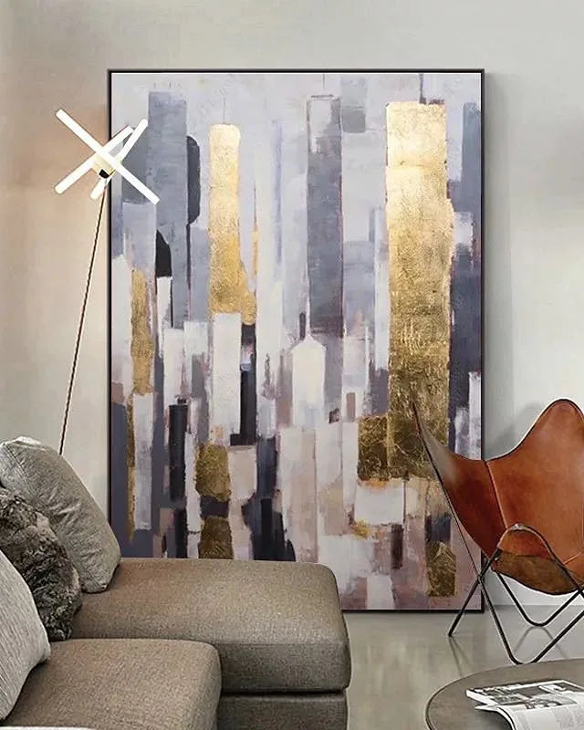 Abstract Painting Painting Colorful Landscape Picture Home Wall Hotel Decor with Frame Modern Bright Color Abstract on Canvas