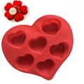 784 6 Cavity Valentine's Day Lovely Heart Shaped Fondant Silicone Mold Kitchen Supplies Tools Cheese Asilicone Mold Cke Mold
