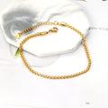 Ason Pure Wholesale Stainless Steel  18K Gold Plated Simple Foot Chain Anklet