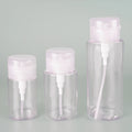 Luxury Empty 100ml 150ml 200ml 300ml Skin Toner Plastic Bottle Empty Push Down Eye Makeup Nail Polish Remover Pump Bottle