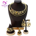 MEIZI JEWELRY Fashion Trend Women's Necklace and Jewelry Set Gold Plated 24k Zirconia for Dubai Wedding Sets