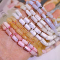 SB7216  Genuine Natural Healing Crystal Quartz Semiprecious Stone Gemstone Faceted Barrel Tube Column Cylinder Jewelry Beads