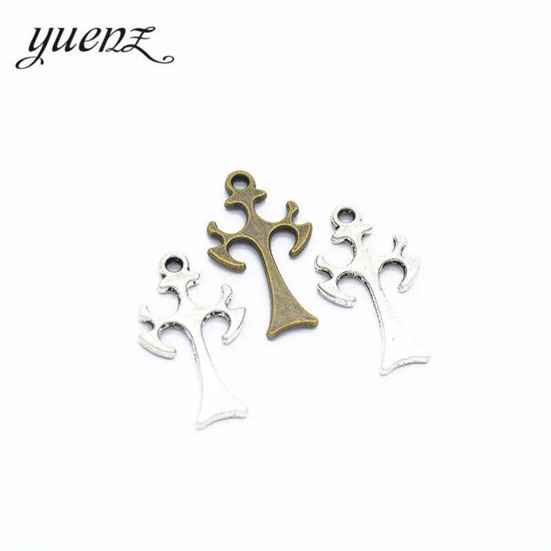 YuenZ Exquisite vintage cross Charms Alloy Pendant for Jewelry Making Accessory 23*13mm T71