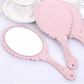 Custom Logo Handheld Round Cosmetic Mirror Personalized with Single Side for Makeup Private Label